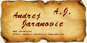 Andrej Jaranović vizit kartica